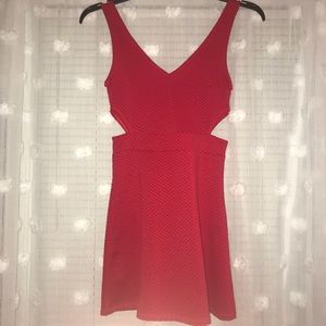 Red skater dress